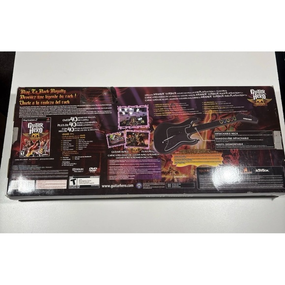 Guitar Hero Aerosmith PS2 Bundle w/ Guitar & Dongle Tested Works CIB NO GAME - Picture 10 of 11